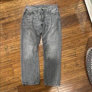 Levi's 514 Gray Relaxed Jeans with Subtle Fading
